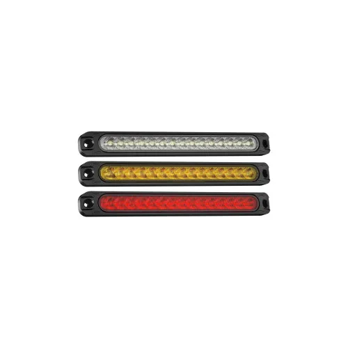 Lampa laterala LED alba cu 3 functii lumina continua flash semnalizare dinamica 12-24V
