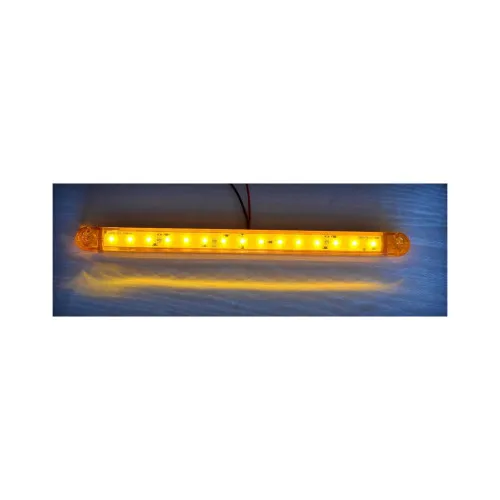Lampa laterala LED galbena 12V/24V 240x20x10 mm — imaginea 3