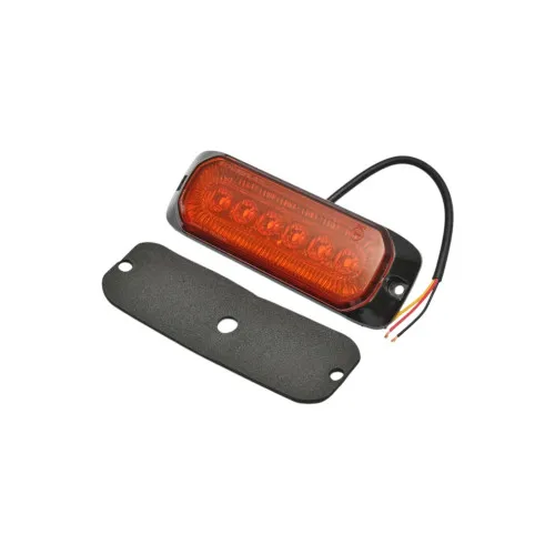 Lampa laterala stroboscopica LED 12V-24V galbena 24 LED-uri 9 functii 132x46mm — imaginea 4