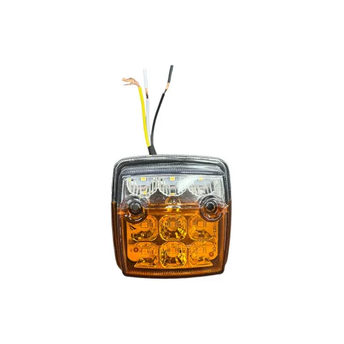 Lampa led pozitie si semnalizare culoare alb cu galben 12-24V