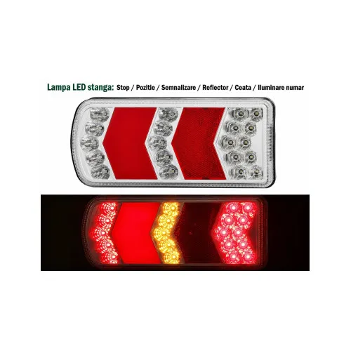 Lampa LED remorca 12V-24V GLO-TRAC stop, semnalizare, pozitie, numar, ceata sau mers inapoi — imaginea 4
