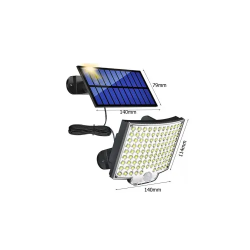 Lampa LED solara 210 LED 6000-7000K IP65 cu telecomanda si baterie 1500mAh — imaginea 5