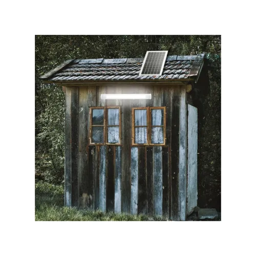 Lampa LED solara 300W 6500K cu panou solar policristalin telecomanda si acumulator 7200mAh — imaginea 6
