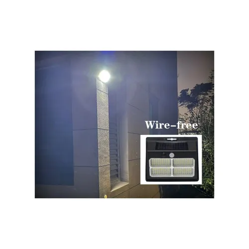 Lampa LED solara cu senzor 112 LED 2250 lumeni lumina alba rece — imaginea 2