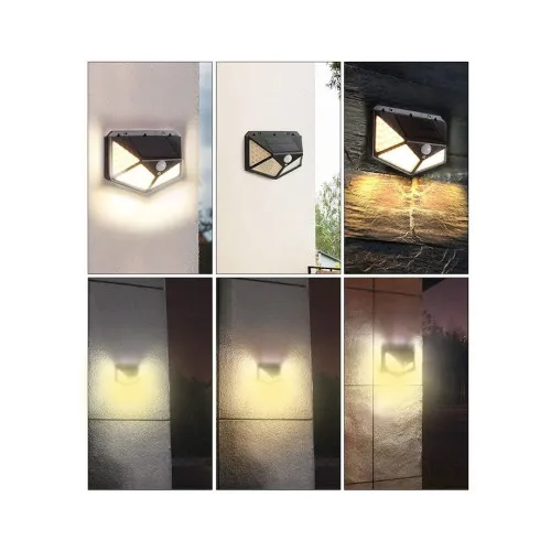 Lampa LED solara de perete cu senzor de miscare 3m si panou solar integrat — imaginea 4