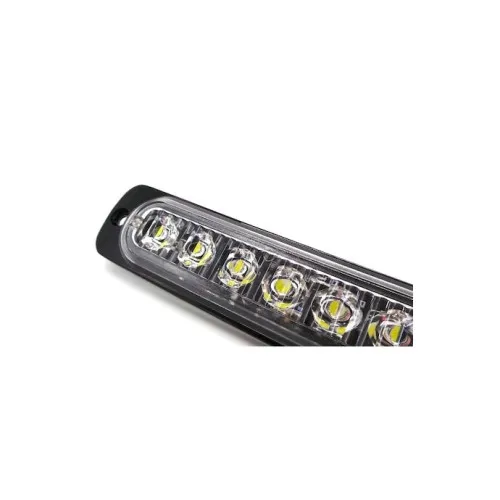 Lampa LED stroboscopica 12 LED-uri 12V-24V portocalie 119x28mm — imaginea 5
