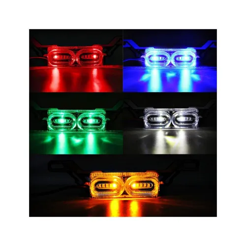 Lampa LED stroboscopica 12V 10.4cm albastra rosie sau galbena
