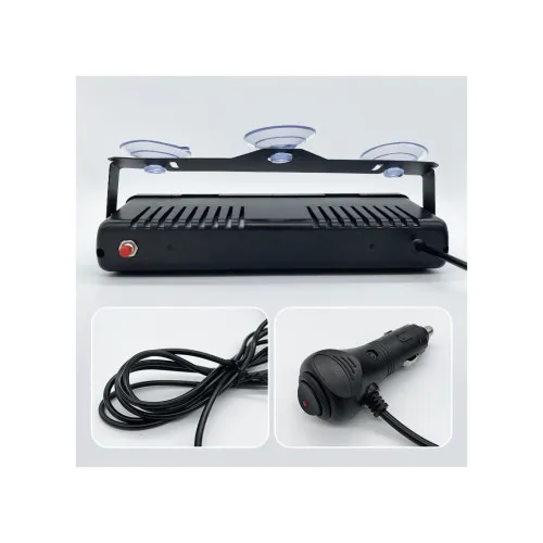 Lampa LED stroboscopica auto 48W pentru parbriz rosu albastru 16 LED 12V — imaginea 4