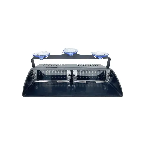 Lampa LED stroboscopica auto 48W pentru parbriz rosu albastru 16 LED 12V — imaginea 3