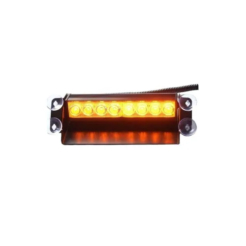 Lampa LED stroboscopica parbriz 12V 8W cu ventuze 3 moduri diverse culori — imaginea 3