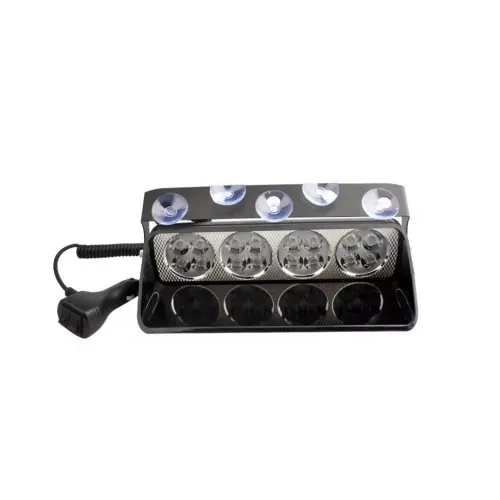 Lampa LED stroboscopica parbriz 12V cu ventuze diverse culori — imaginea 3