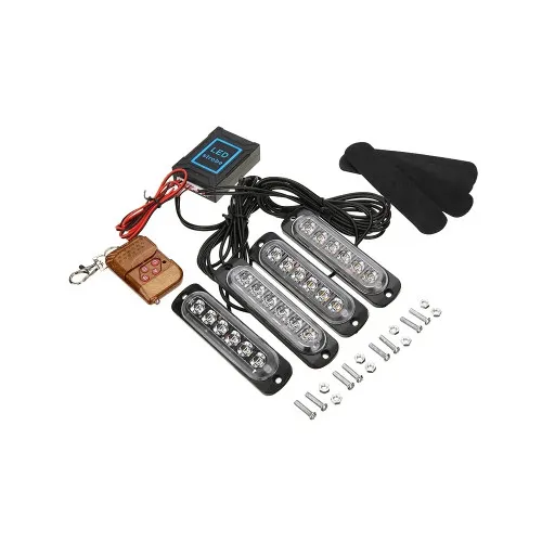 Lampa LED stroboscopica profesionala 12V 12W cu telecomanda diverse culori