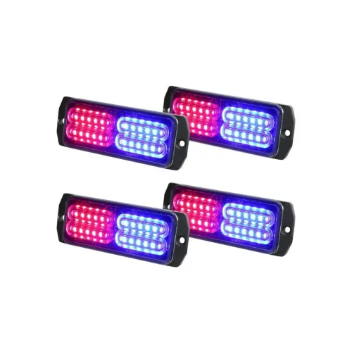 Lampa LED stroboscopica profesionala 12V-24V rosie-albastra albastra sau portocalie