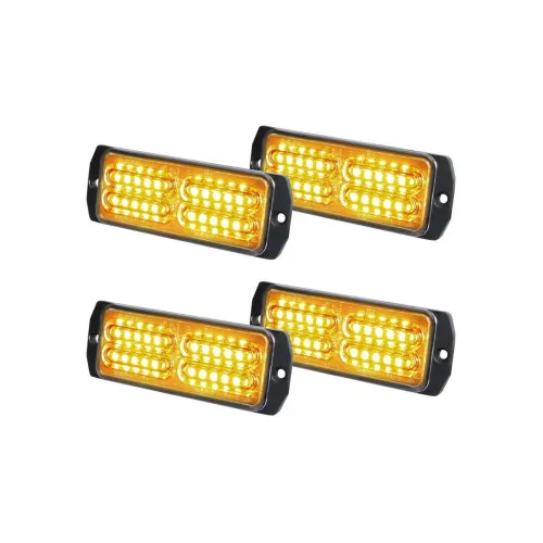 Lampa LED stroboscopica profesionala 12V-24V rosie-albastra albastra sau portocalie — imaginea 2