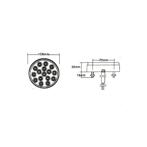 Lampa SMD Lumina Rosie 12v-24V Rezistenta la apa: IP66 — imaginea 2