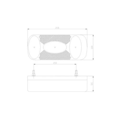 Lampa spate 215X100, 5 functii, cu mers inapoi, dreapta, MD-036-P Fristom P — imaginea 3