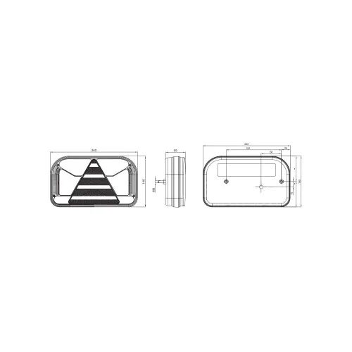 Lampa spate 240x140, 5 functii, cu mers inapoi, LED, dreapta, NT Fristom — imaginea 4