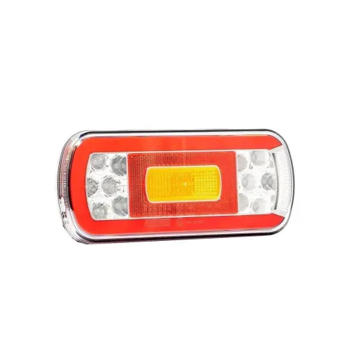 Lampa spate LED 6 functii 12V-24V cu ceata si iluminare numar mufa Fristom PM