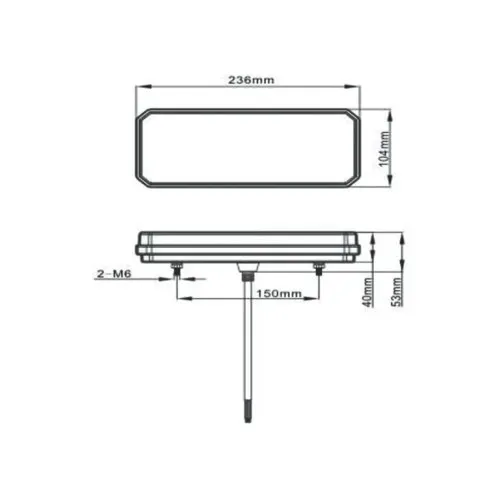Lampa stop camion LED cu semnalizare dinamica 12V/24V IP67 — imaginea 4