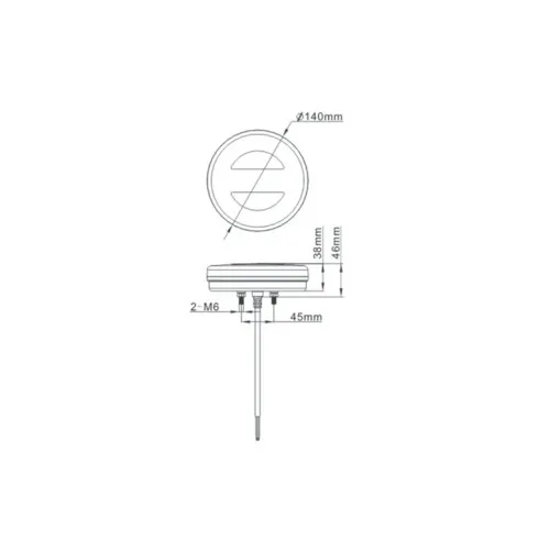 Lampa stop rotunda camion LED cu semnalizare dinamica 12V/24V 104x38 mm IP67 — imaginea 2