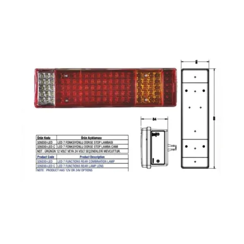 Lampa stop spate auto Led camion 24V — imaginea 4
