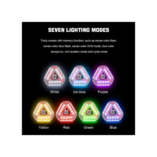 Lampi LED magnetice triunghiulare RGB+W cu telecomanda si baterie reincarcabila set 2 bucati — imaginea 4