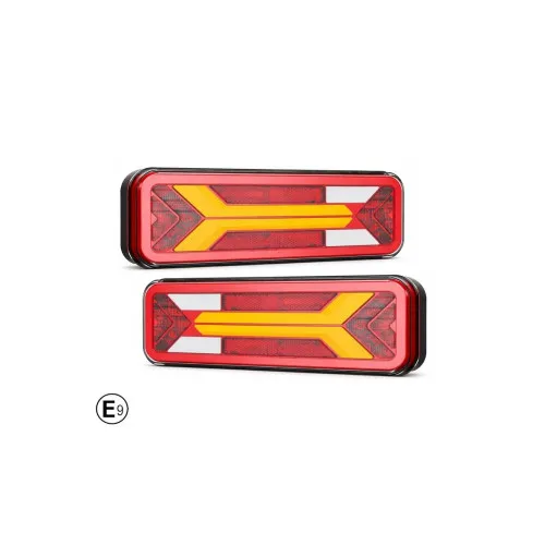 Lampi LED spate multifunctionale universale 12-36V semnalizare dinamica 5 functii set 2 bucati