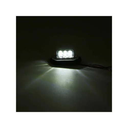 Lampi numar LED universale cromate 12V-24V alb rece — imaginea 5