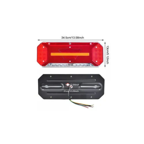 Lampi stop LED stanga dreapta cu efect neon si semnalizare dinamica 5 functii 12V/24V 345x130 mm — imaginea 2