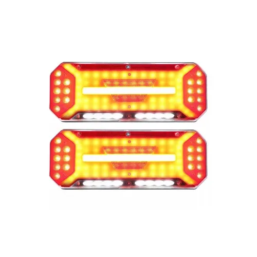 Lampi stop LED stanga dreapta cu efect neon si semnalizare dinamica 5 functii 12V/24V 345x130 mm — imaginea 6