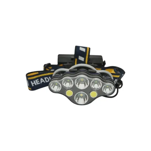 Lanterna frontala de cap cu 8 LED-uri, 3 moduri iluminare, baterie 2200mAh reincarcabila USB Crownman — imaginea 2