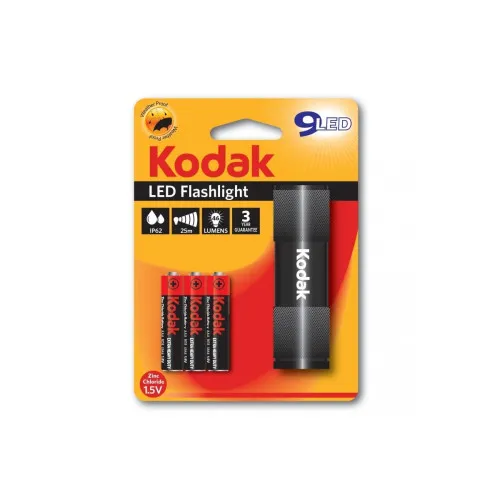 Lanterna LED Kodak 9 LED 46 lumeni IP62 25 m cu 3 baterii AAA