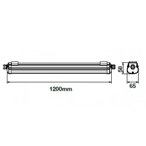 LED Lampă Protecție la Apă Seria-X 1200mm 24W 6400K 160 lm/Watt — imaginea 2