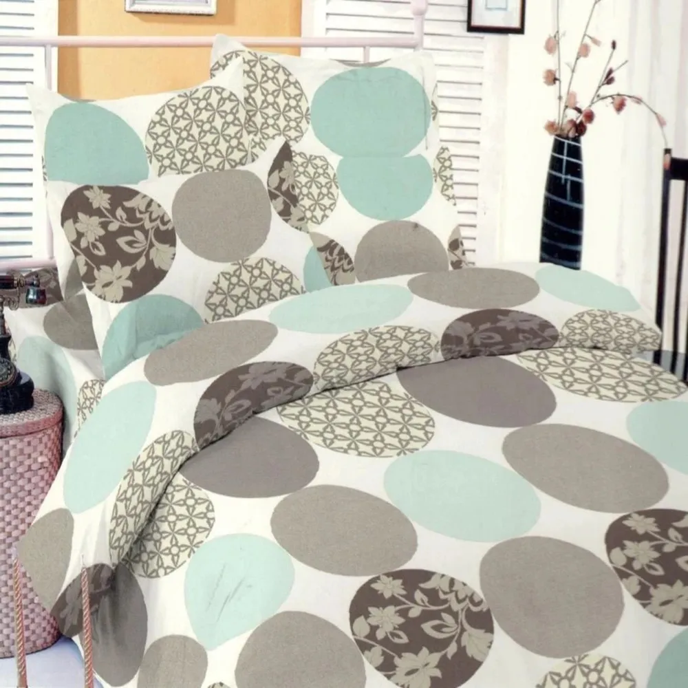 Lenjerie de pat bumbac, Deluxe Pucioasa Pacific, 2 persoane, multicolor, set 4 piese