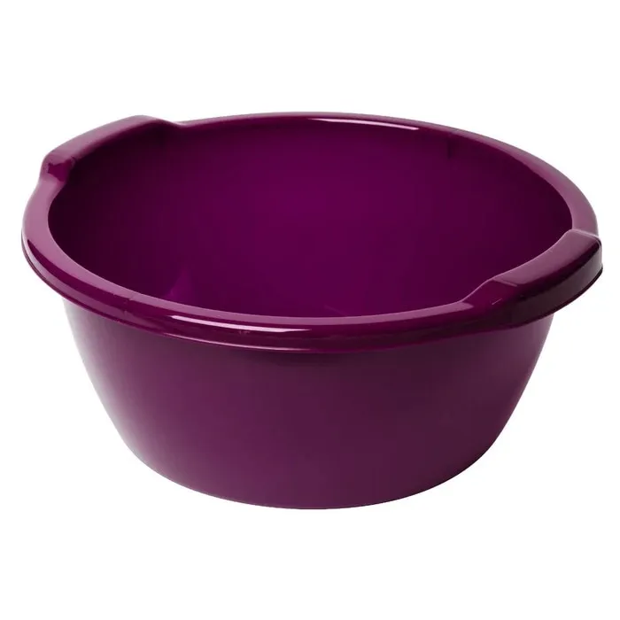 Lighean rotund cu manere, plastic, diverse culori, 12 L