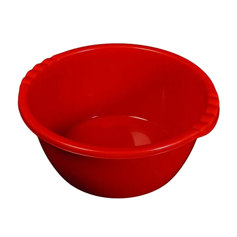 Lighean rotund, fabricat din plastic, culoare rosu, capacitate 14 L, dimensiune 410 x 180 mm