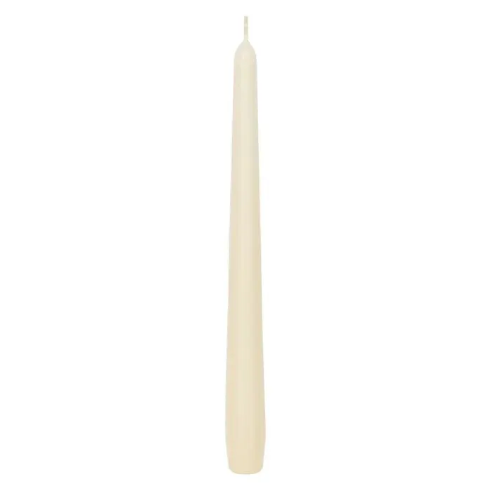 Lumanare decorativa, conica, ivory, 24.5 cm