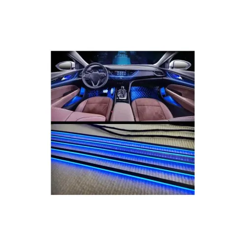 Lumini ambientale auto LED RGB Digital 12V 21 piese apa curgatoare si aplicatie Bluetooth