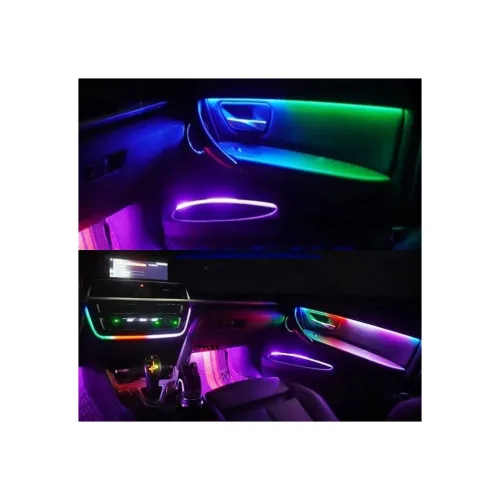 Lumini ambientale auto LED RGB Digital 12V 23 piese apa curgatoare cu aplicatie Bluetooth — imaginea 4