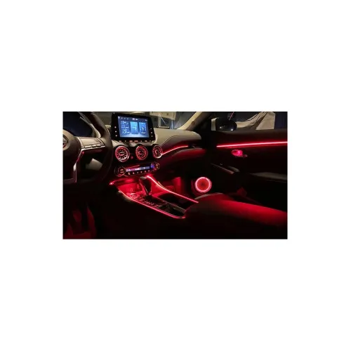 Lumini ambientale auto LED RGB Digital 12V pentru bord cu aplicatie Bluetooth set 2 bucati — imaginea 3