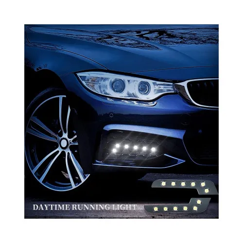 Lumini de zi DRL COB DL03 6W lumina alba set 2 bucati — imaginea 4