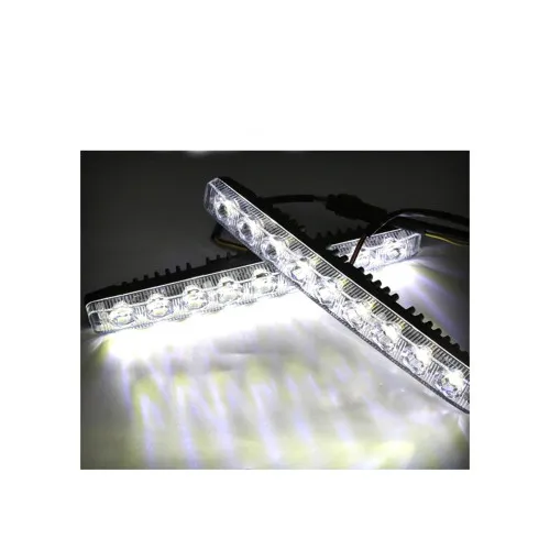 Lumini de zi DRL COB P9S 12V 25.5 cm lumina alba set 2 bucati — imaginea 4