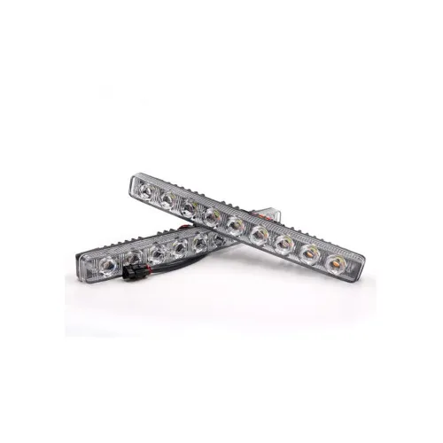 Lumini de zi DRL COB P9S 12V 25.5 cm lumina alba set 2 bucati — imaginea 3