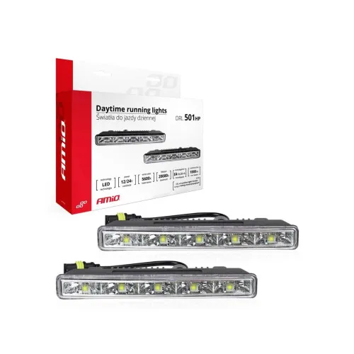 Lumini de zi DRL LED 12V-24V 5 LED 5600K cu automatizare set 2 bucati