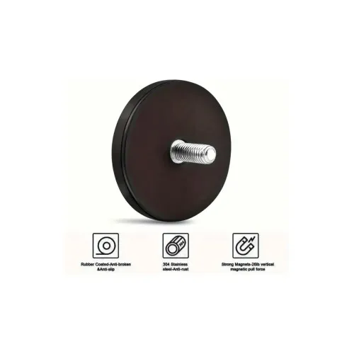 Magnet M6 cu tija si filet exterior Ø 135mm — imaginea 2