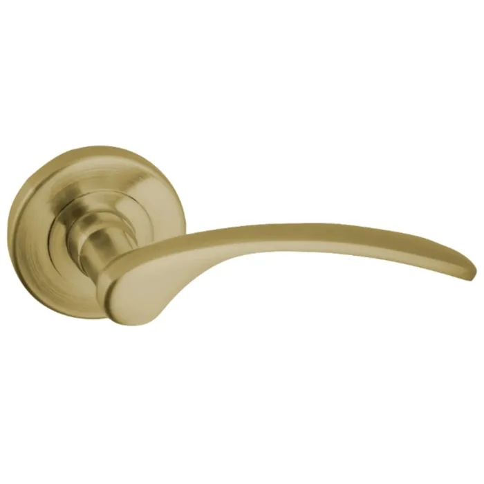 Maner cu rozeta rotunda pentru usa interior, Yale Napoli, aluminiu, bronz antic, 110 x 54 mm