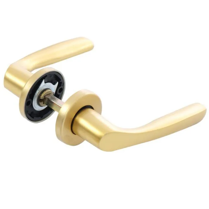 Maner cu rozeta rotunda pentru usa lemn, Clara Gato BB(K)RR50F4, aluminiu bronz, 120 x 50 mm