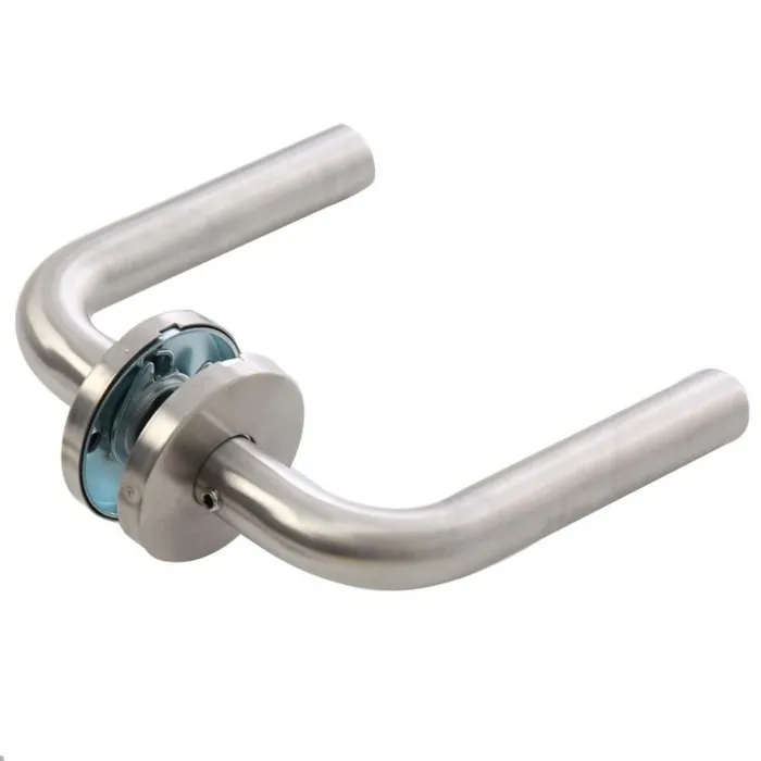 Maner cu rozeta rotunda pentru usa lemn, Lisa Gato BB(K) RR52 SS, otel, argintiu, 130 x 52 mm