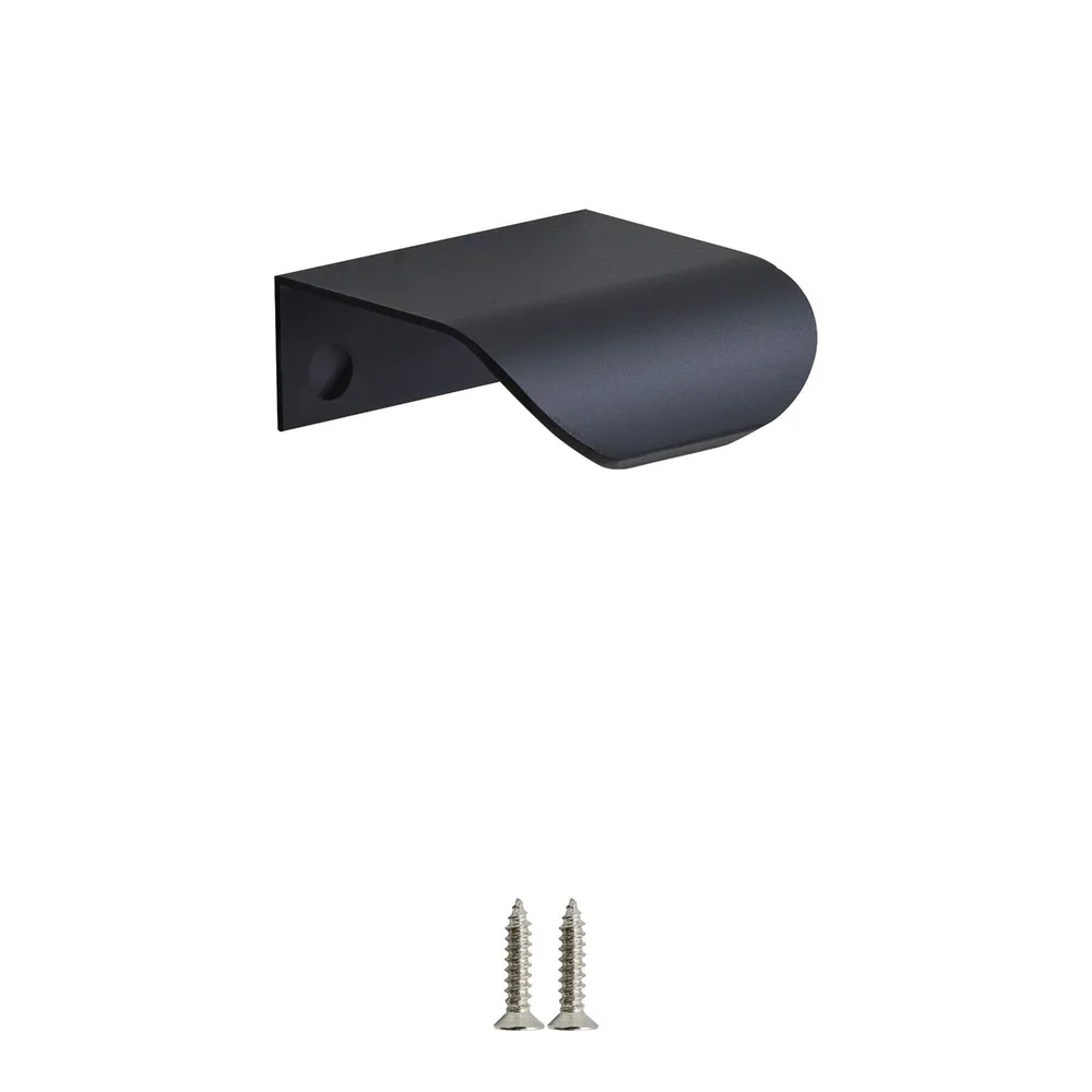 Maner mobila Oslo, Inspire, 32 mm, aluminiu, negru, finisaj mat