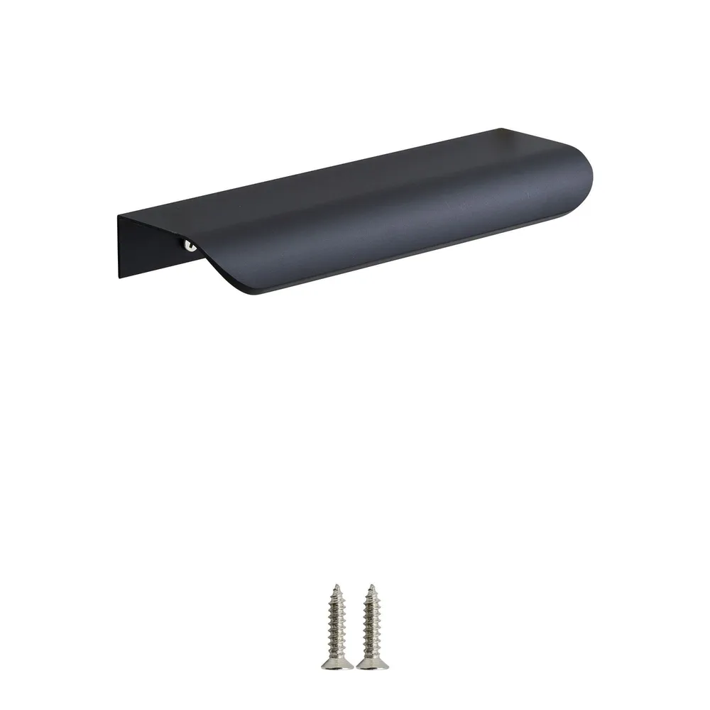 Maner mobila Oslo, Inspire, 96 mm, aluminiu, negru, finisaj mat